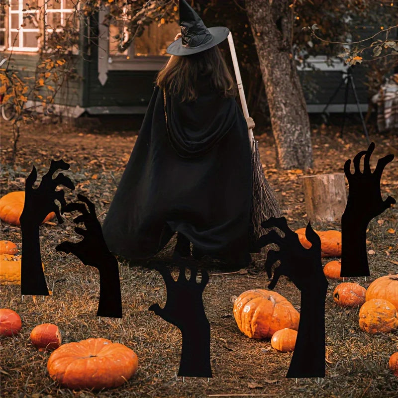 Halloween Decoration Black Hand Courtyard Outdoor Garden Lawn Stake