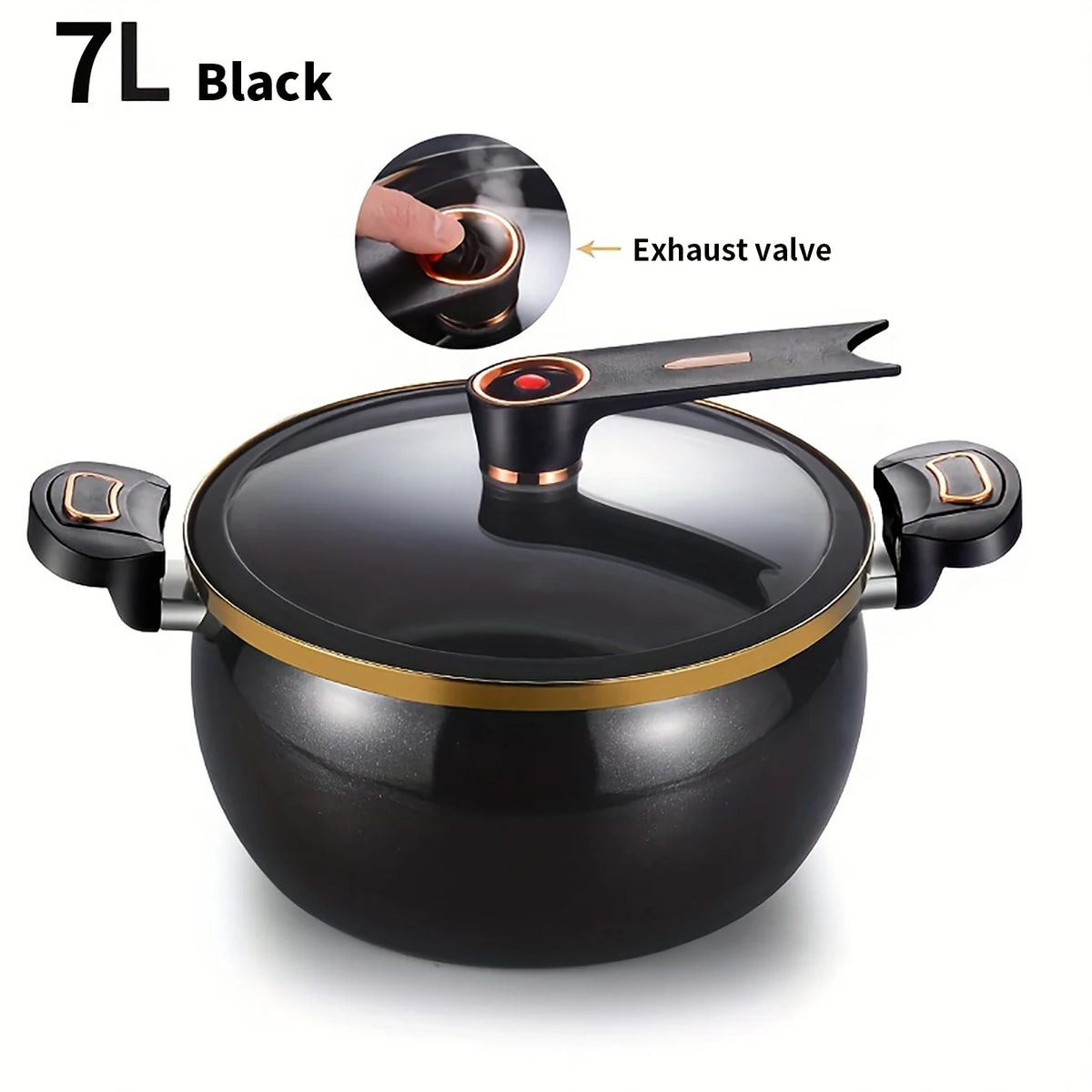 Home Use Multi-Functional Large Capacity 1.85 Gallon 10.24 Inch Non-Stick Pot Suitable for Induction Cooker And Gas Stove