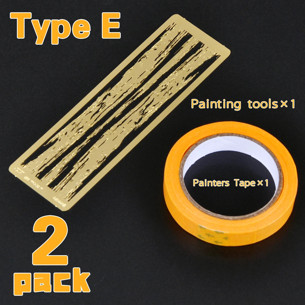 Scale model kit painting tools Reusable metal Hollow airbrush stencil Spray mask Natural wood grain finish Multi-scale