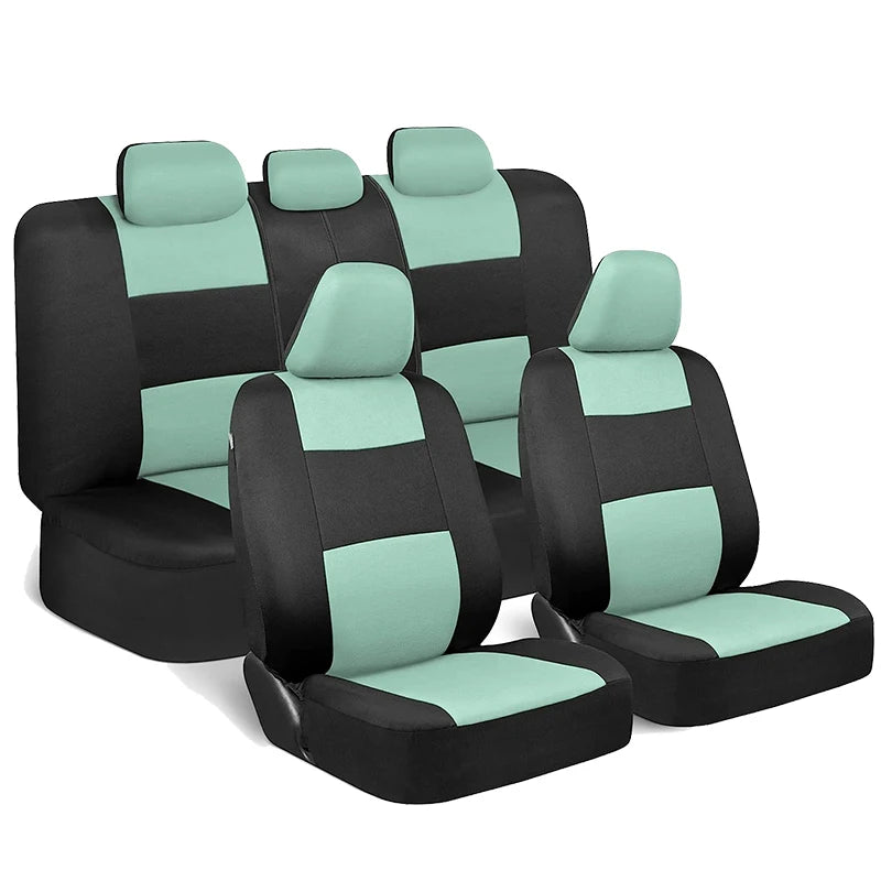 Universal Car Seat Covers Full Set Fit For Most Car SUV Truck Accessories Interior Rear Seat Can Split With 40/60 50/50 60/40