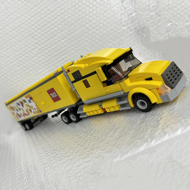 Technical Yellow Delivery Transporter Truck 60440 Building Blocks Brick Figures Set Vehicle Model Children Toys Kids Gifts