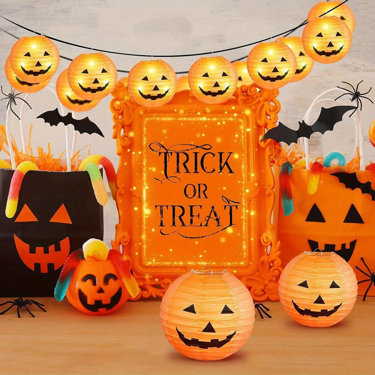 2pcs Halloween Pumpkin Lanterns for Halloween Decoration