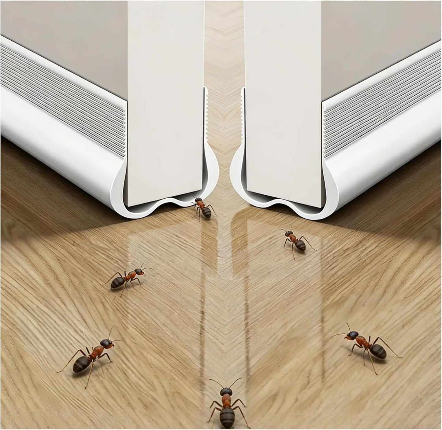 1 Pcs Door Draft Stopper, 93cm Long PVC with Double Chambers, Soundproof & Weather Seal for Gaps 0.2-1.5cm, 4 Colors