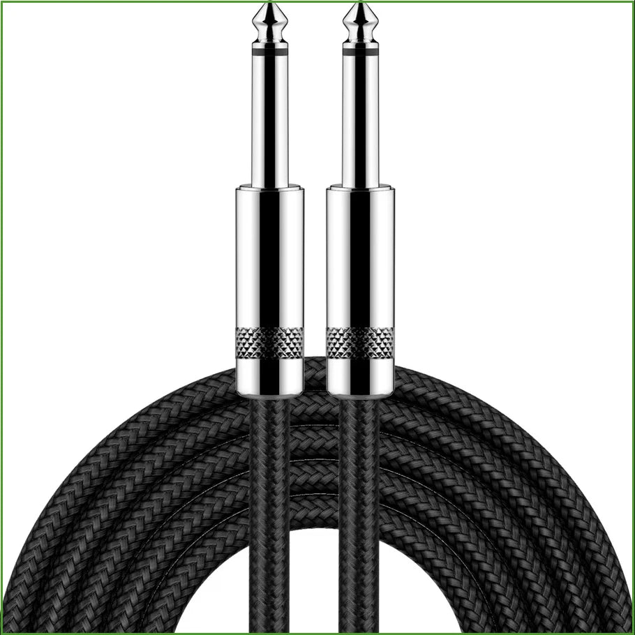 Guitar Cable 10/20ft Electric Instrument Bass AMP Cord for Electric Guitar Mandolin, (Right Angle to Straight, Black)