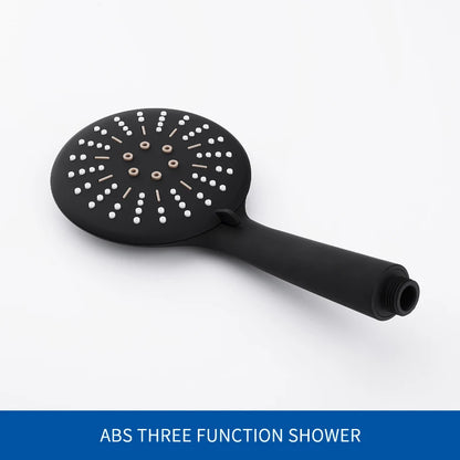 Free Shipping 3 Function Matte Black Hand Held Shower Head Wall Mounted Shower Set With Hose and Shower Holder