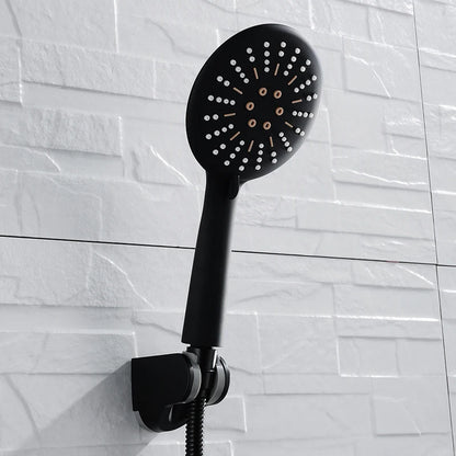 Free Shipping 3 Function Matte Black Hand Held Shower Head Wall Mounted Shower Set With Hose and Shower Holder