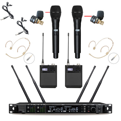 Leicozic AD4D/KSM9 900/500/600Mhz Stage Microphone Wireless System Condensor Microfone Hand Mic Lavalier Microfono UHF Microfon