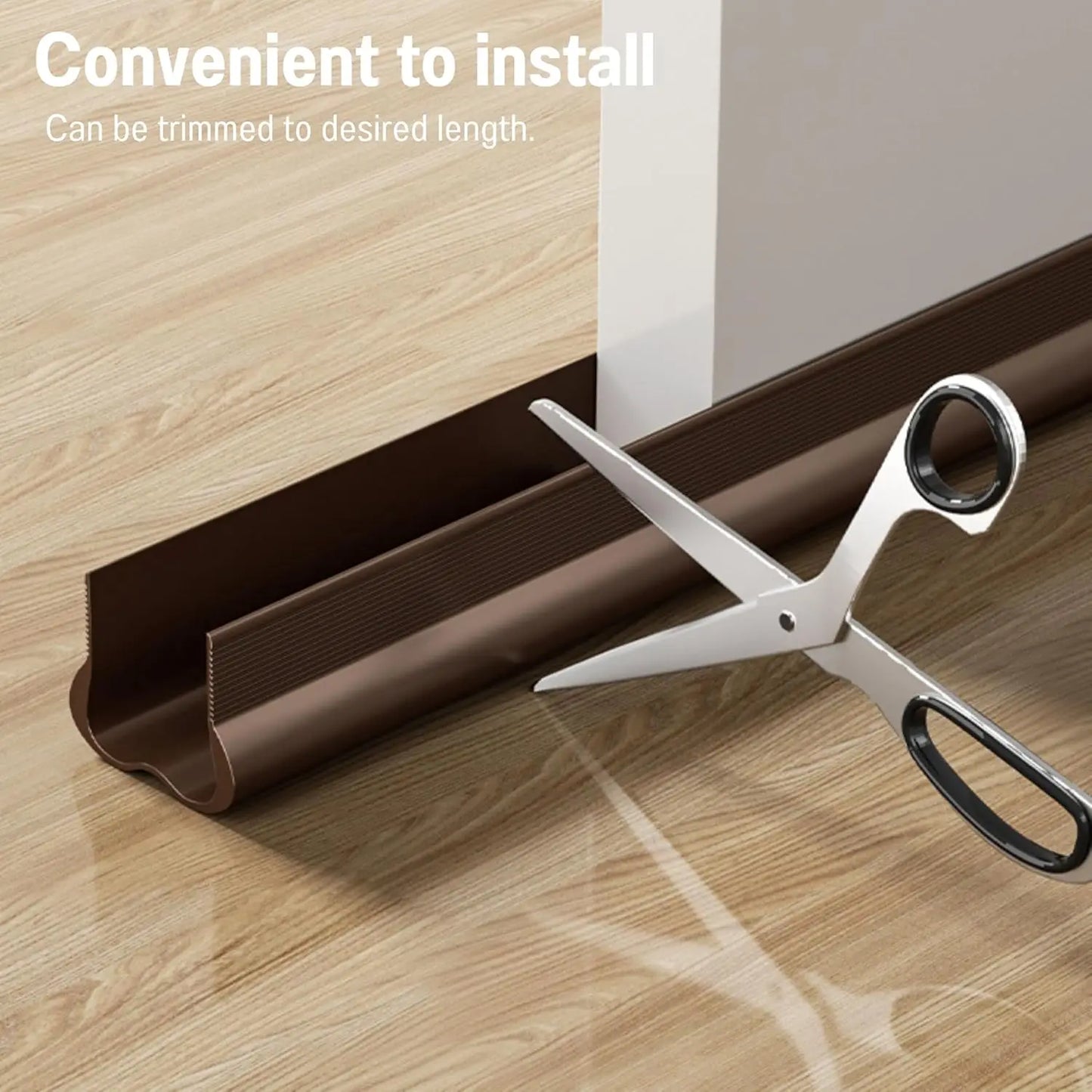 1 Pcs Door Draft Stopper, 93cm Long PVC with Double Chambers, Soundproof & Weather Seal for Gaps 0.2-1.5cm, 4 Colors