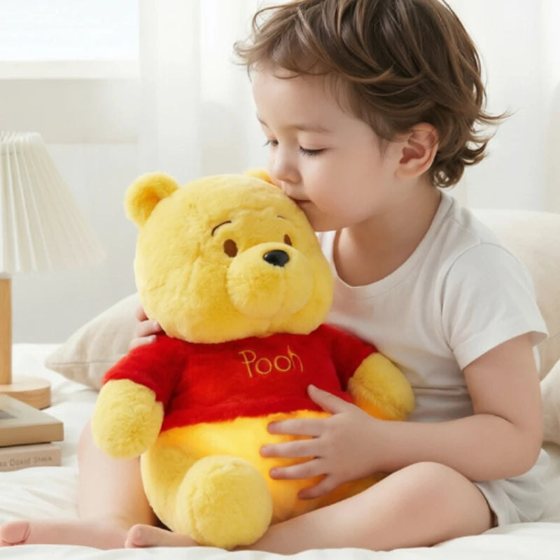 Cartoon Cute Breathing Winnie The Pooh Light-up Plush Toy Soothing Music Sleeping Companion Doll Toy Children's Companion Gift
