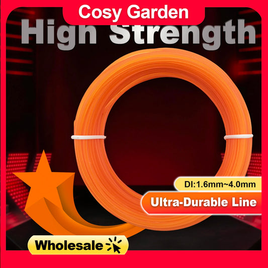COSY Trimmer Line Weed Eater String 1.6mm~4.0mm*20m Star Shape Heavy Duty Co-polymer Nylon Universal Fit for Most Grass Trimmers