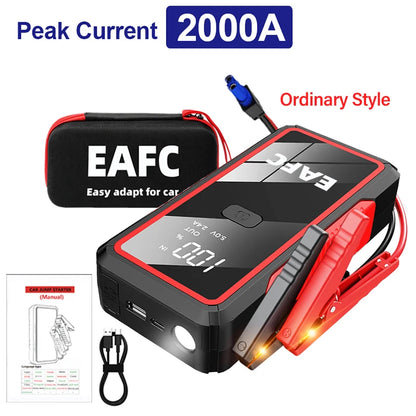 Car Jump Starter 2000A/1200A/600A Car Battery Starter Portable Power Bank Charger 12V