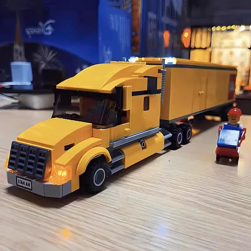 Technical Yellow Delivery Transporter Truck‌‌ 60440 Building Blocks Brick Figures Set Vehicle Model Children Toys Kids Gifts