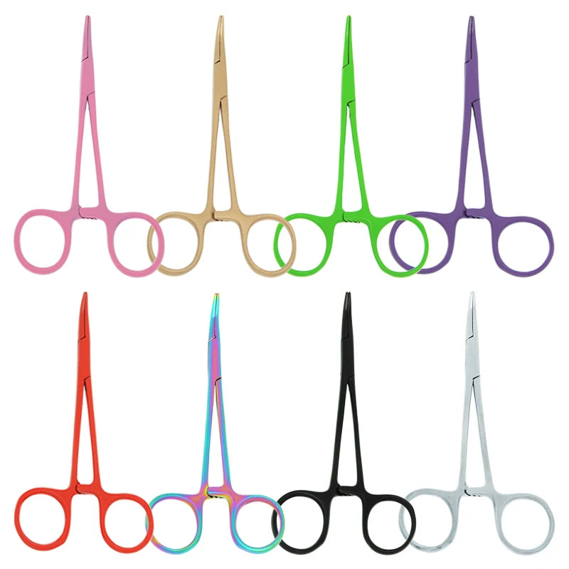 12.5cm New Animals Straight Curved Trauma Shears  Hemostat Forceps