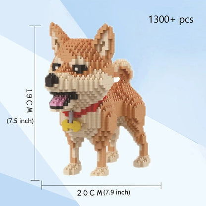 KNEW BUILT Dachshund Dogs Model Micro Mini Building Blocks: