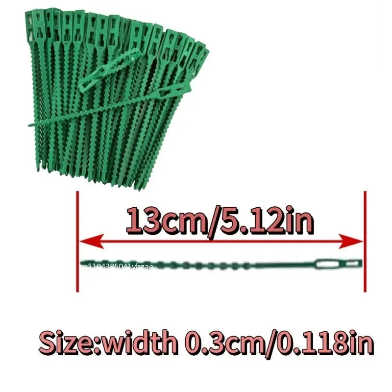 50-1000pcs Adjustable Plastic Plant Cable Ties Reusable Cable Ties for Garden Tree Climbing Support Plant Vine Tomato Stem Clip
