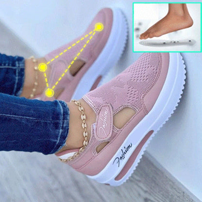 Red Sneakers Women Shoes Platform Sneaker Hollow Out Shoes