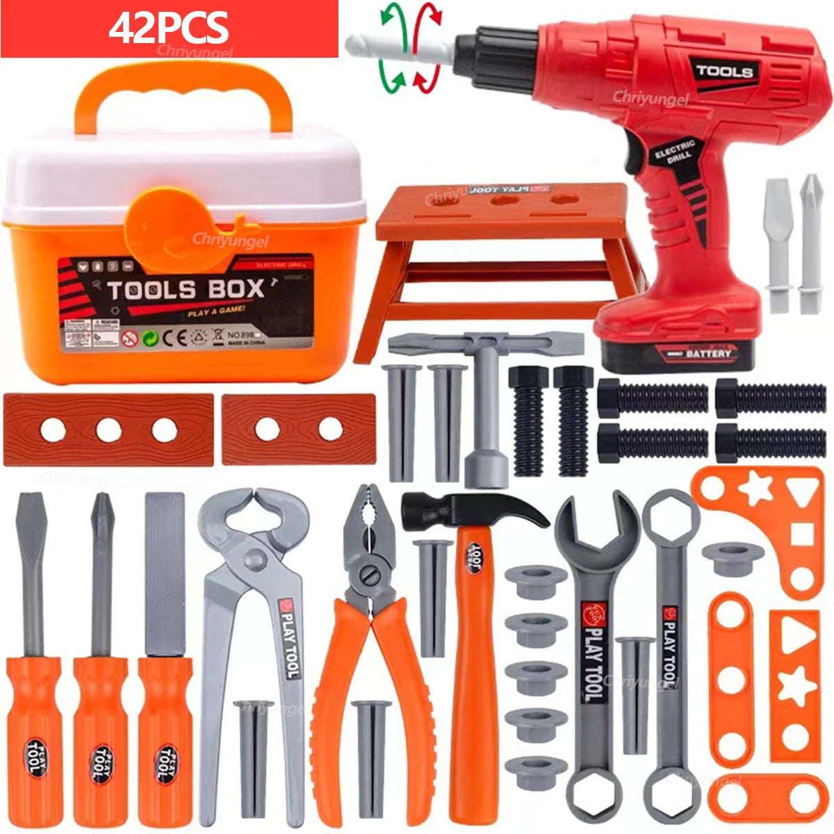 Kids Tool Set Toys 38/41/42 PCS Pretend Play Repair Construction