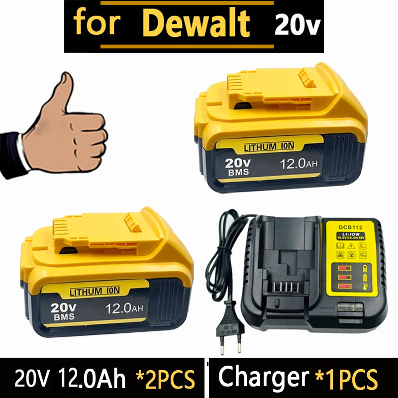 Original 20V for DeWalt battery 6Ah/12Ah   replaces  DCB200 DCF860 Dcd796 DCG406 DCF880 DCF512 DCD805