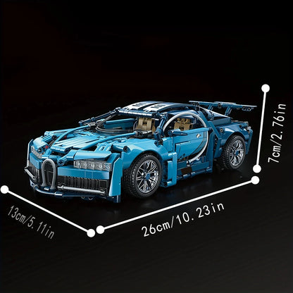 Blue Racing Building Block Toys, Abs Materials, Manual Toy Building Blocks Assembly,