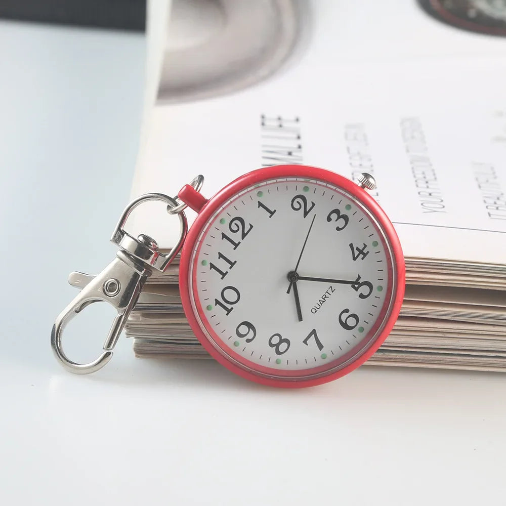 Quartz Pocket Watch Keychain Pendant Chest Watch