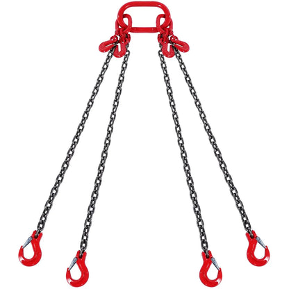 3/8 Inch Lifting Chain Sling, 8 Ton Capacity with Hooks for Engine Hoist