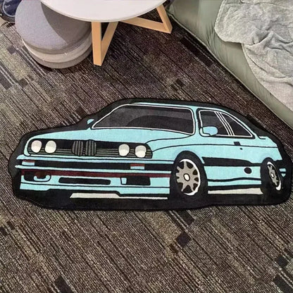 VIKAMA Car-Themed Boy'S Room Rug, Soft-Pile Car