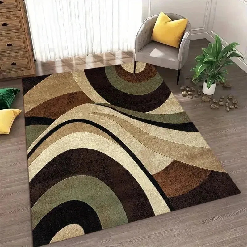 Nordic Area Rug, Abstract Non-Slip Washable Geometric Carpet,Living Room Bedroom Apartment Office Home