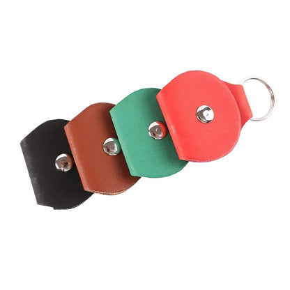 1 Pc High Quality Leather Guitarra Plectrum Case Bag Guitar Pick Holder  Keychain  Storage Box