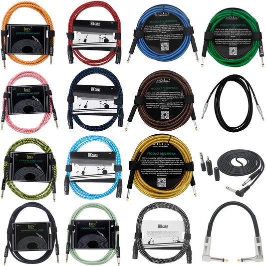 Colorful Multicolor 3/6/10M Guitar Cable Wire Cord Jack Line Amp Connection Cable Noise Reduction Line