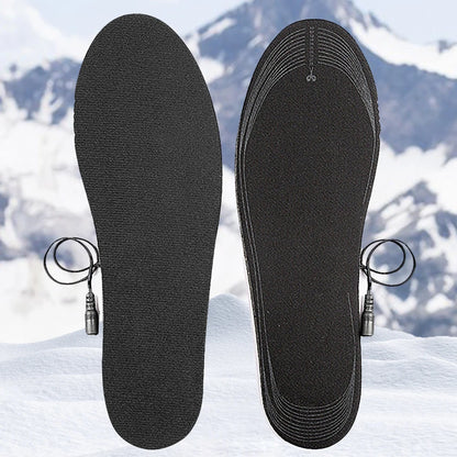USB Heated Shoe Insoles ECuttable Foot Warming Pad Rechargeable Foot Warmer
