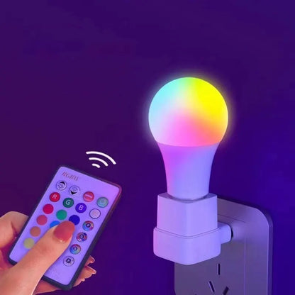 16 Colors RGB Bulb LED Multicolor Bulb E27 220V Household Lighting Dimmable 24 Key Remote Control Smart Lamp