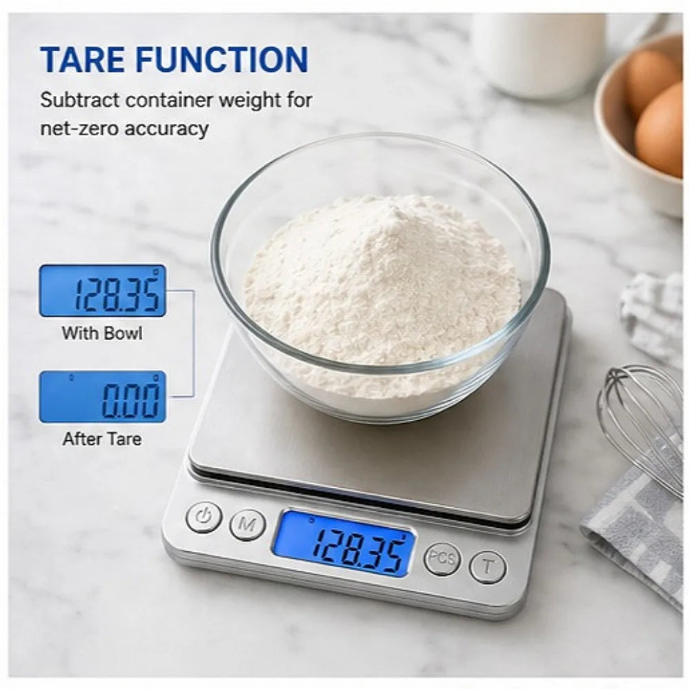 1 PC High Precision Digital Kitchen Scale Electronic Food Coffee Weighing Tool Accurate Measuring Scale for Baking Cooking Use
