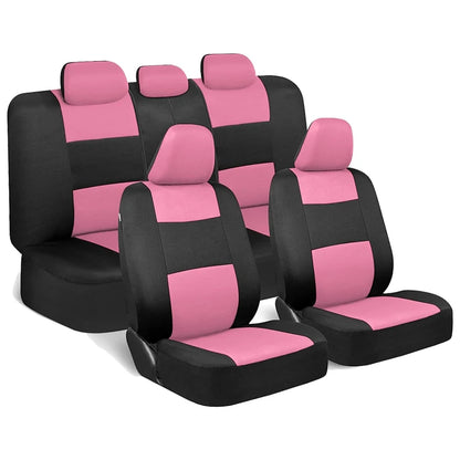 Universal Car Seat Covers Full Set Fit For Most Car SUV Truck Accessories Interior Rear Seat Can Split With 40/60 50/50 60/40