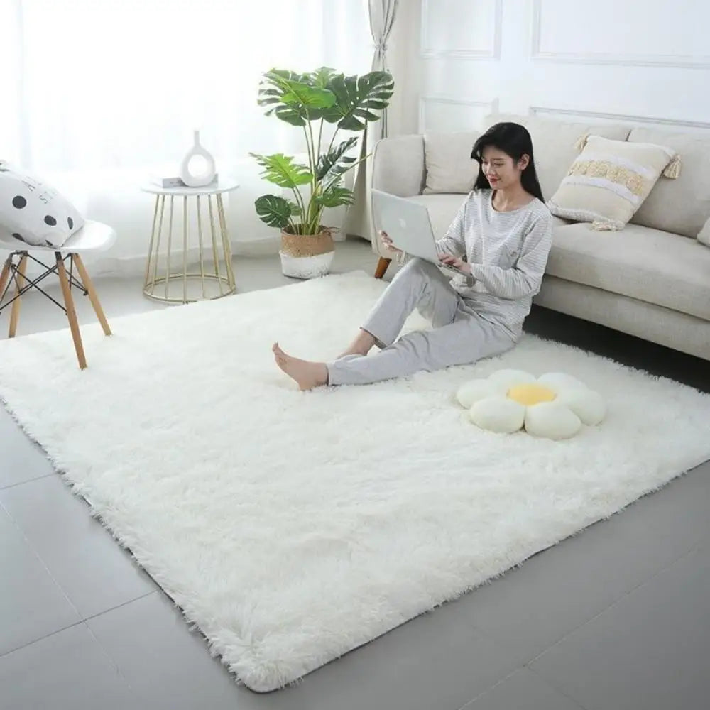 VIKAMA Tie-Dye Plush Carpet Living Room Decoration Soft Fluffy Home Mat 
Non-Slip Blanket