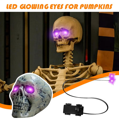 Halloween LED Glowing Eyes With Timer Light Up DIY Eyes For Skeleton Pumpkins Masks Tombstones