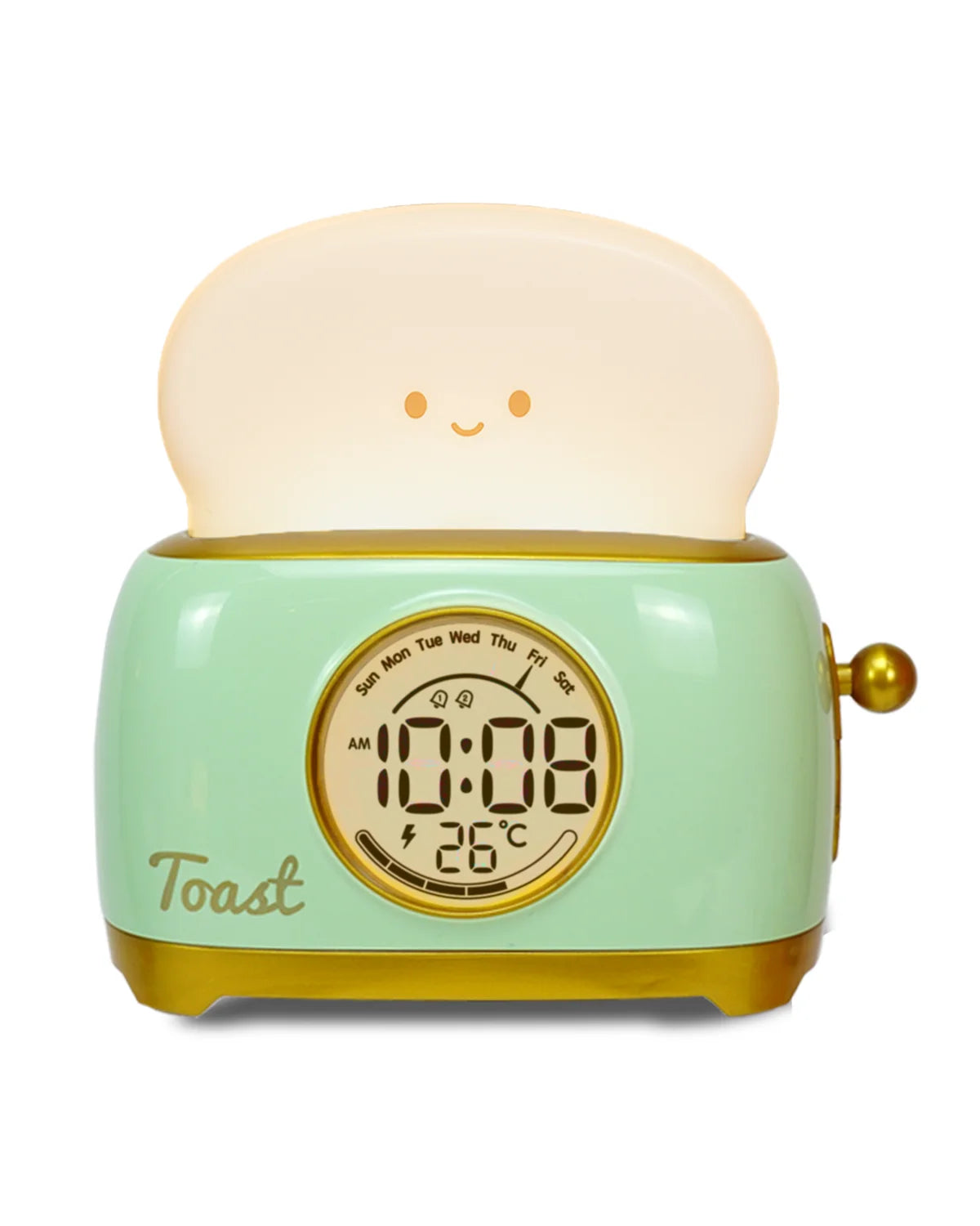 Kid Alarm Clock LED Night Light Digital Clock Children's Sleep Trainier ,Temperature Display
