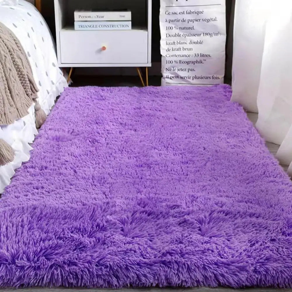 VIKAMA Tie-Dye Plush Carpet Living Room Decoration Soft Fluffy Home Mat 
Non-Slip Blanket