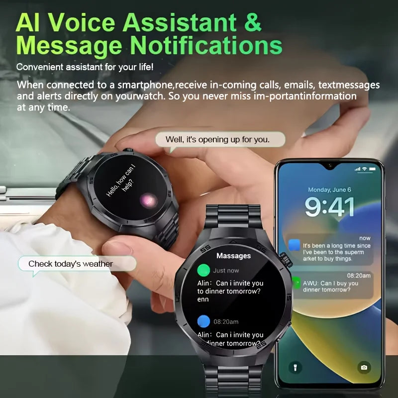 2026 New Bluetooth Smart Watch with Call Function 1.52-inch Customizable Dial Sor Men Women  with Health Monitor