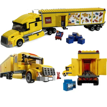 Technical Yellow Delivery Transporter Truck‌‌ 60440 Building Blocks Brick Figures Set Vehicle Model Children Toys Kids Gifts