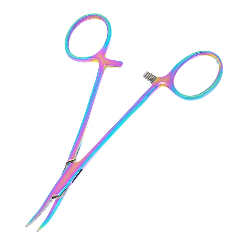 12.5cm New Animals Straight Curved Trauma Shears  Hemostat Forceps