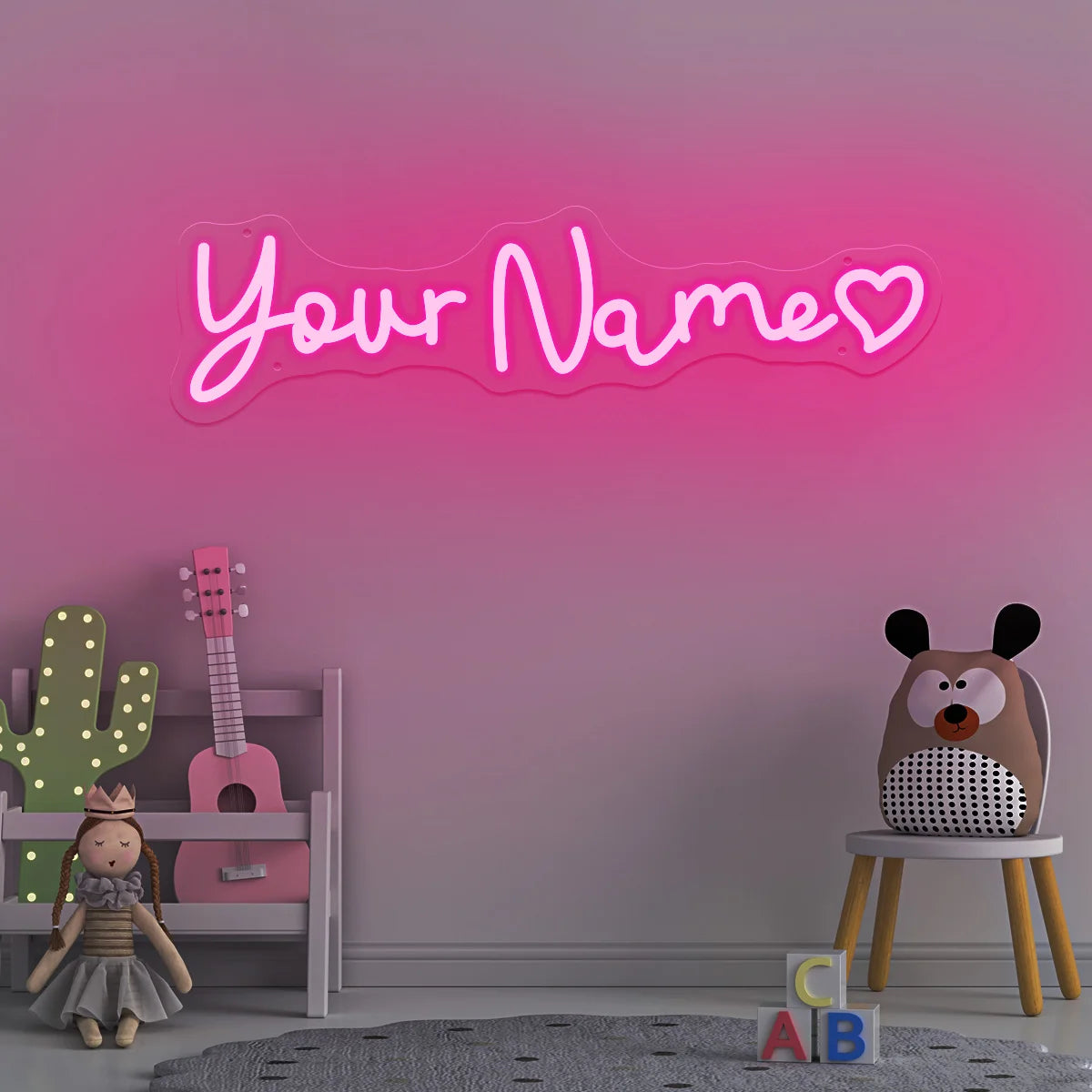 Custom Neon Sign Led Name Light for Kids Name Custom Signs Teenage Gift Led Neon Sign for Wall Decor Bedroom Decor Personalized