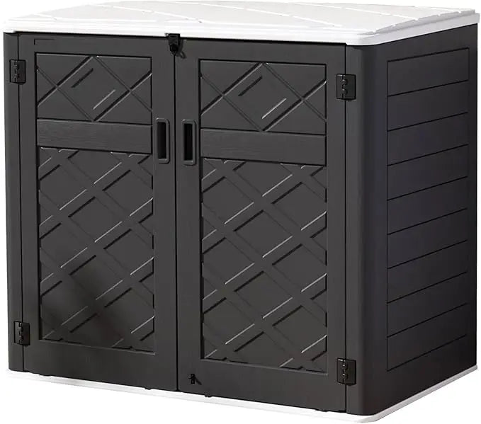Mrosaa Large Outdoor Storage Box,Resin Sheds&Outdoor Storage Waterproof/Lockable,Outdoor Storage Cabinets