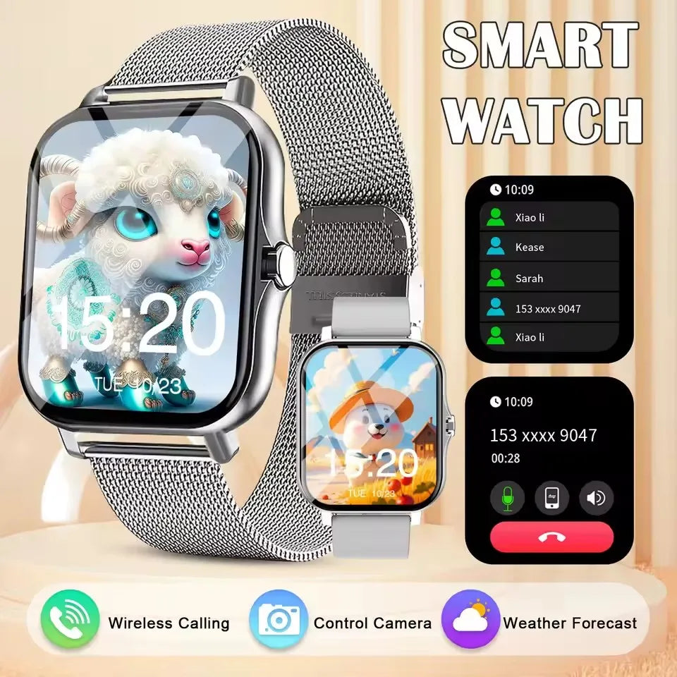 Men Women Smart Watch 1.83'' Waterproof Fitness Sports Watch Answer Call Sleep Sport Pedometer Information Alerts Smartwatch New