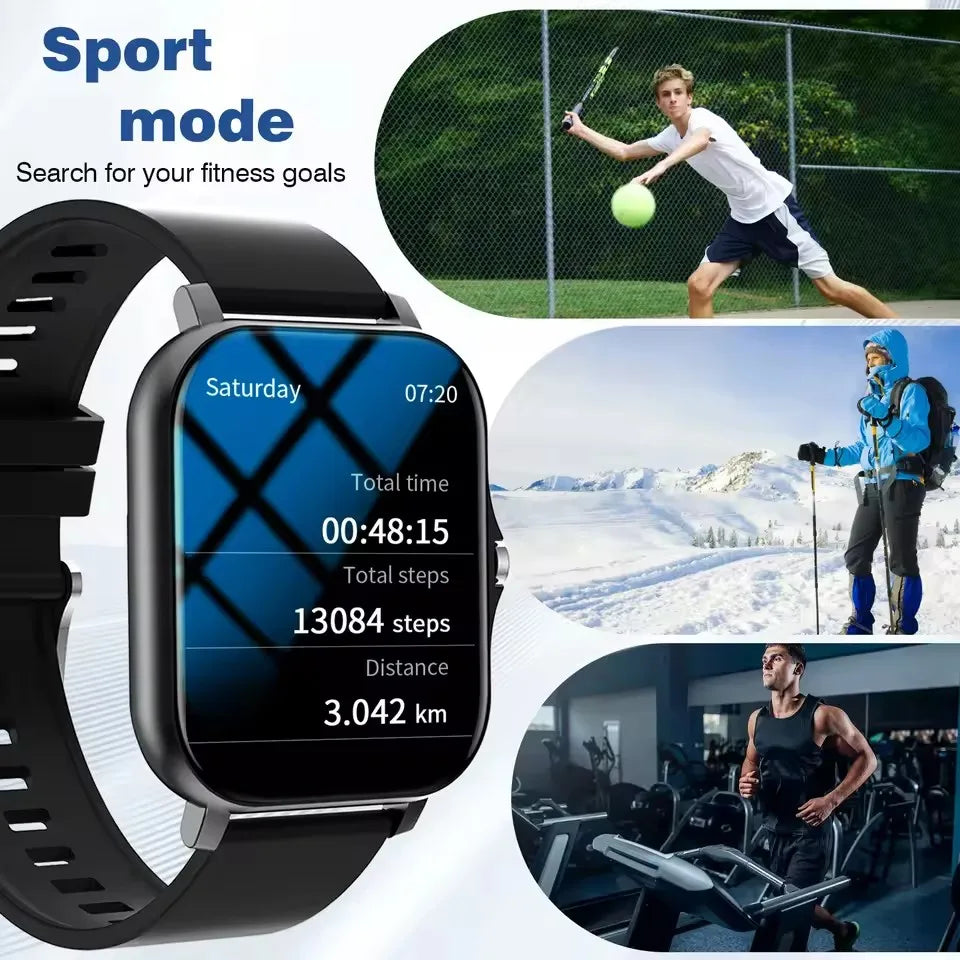 Men Women Smart Watch 1.83'' Waterproof Fitness Sports Watch Answer Call Sleep Sport Pedometer Information Alerts Smartwatch New