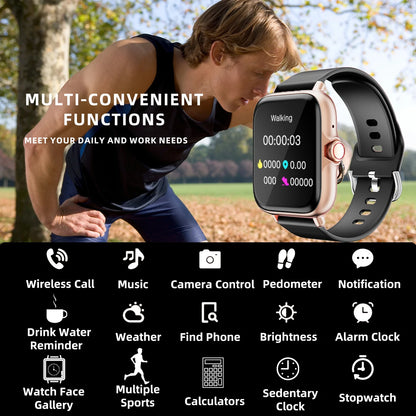 1.83'' Smart Watch with Message Answer Call Sleep Monitoring Sports Pedometer For iPhone Android