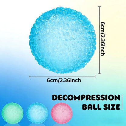 1Pc Squishy Multicolor Texture Ice Ball Squeeze Toy for Kids Soft Pinch Sensory Toys,Party Favors Gifts.