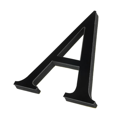 10cm 26 Letters 3D Mirror Acrylic Wall Art Sticker Black Self-Adhesive