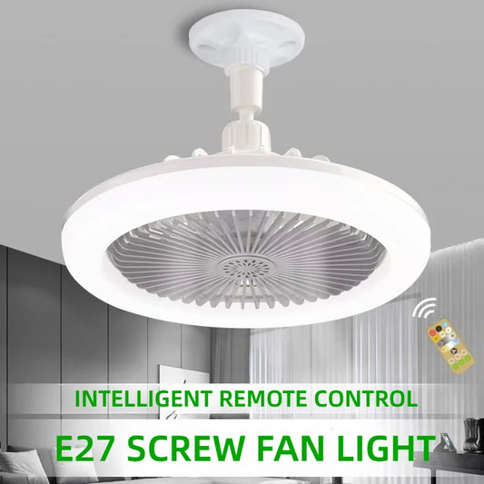 Rotatable 3in1 Ceiling Fan with Remote Control Lighting Lamp E27