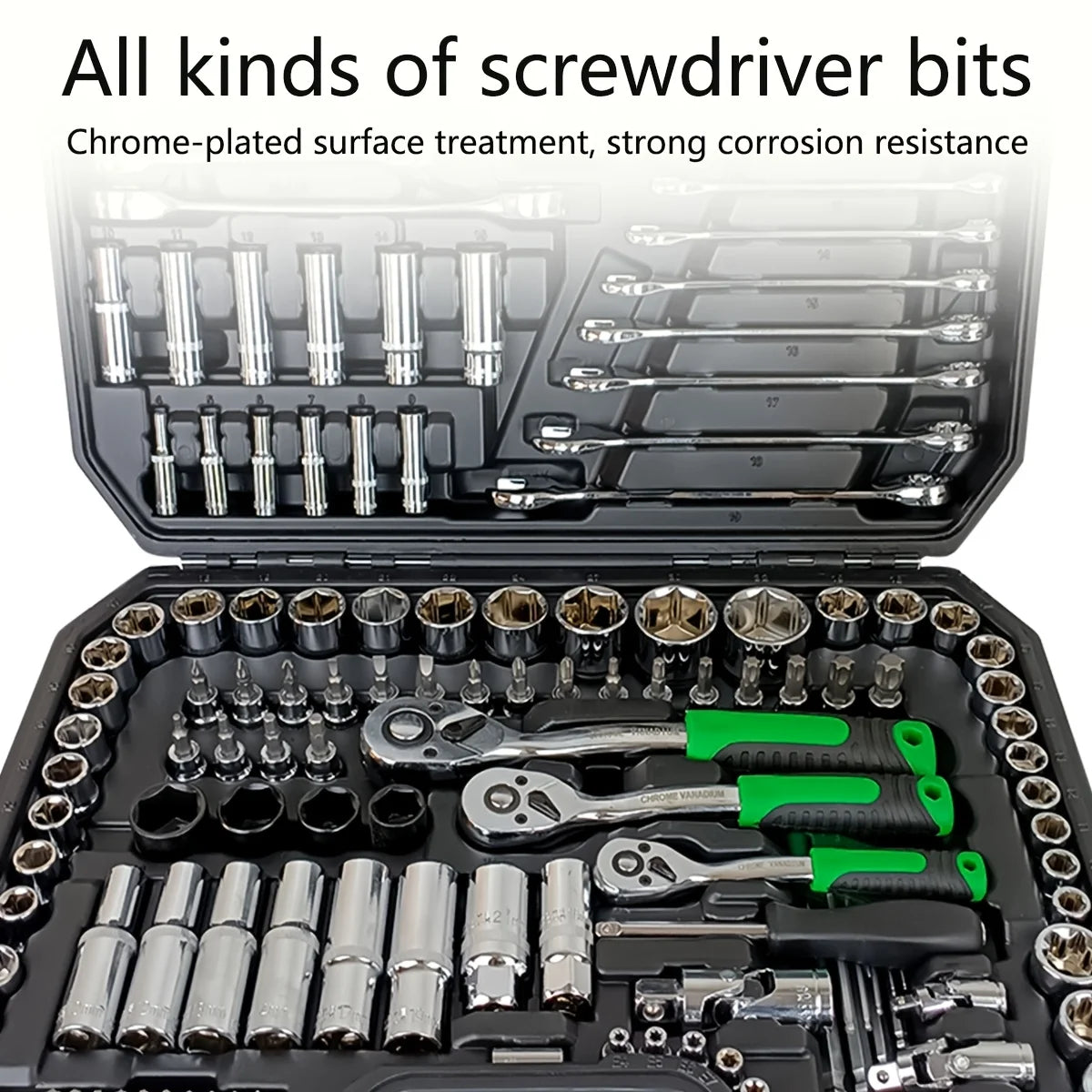 150/46pcs Auto Mechanical Repair Tool Set, Multifunctional with Socket, Wrench And Ratchet Set