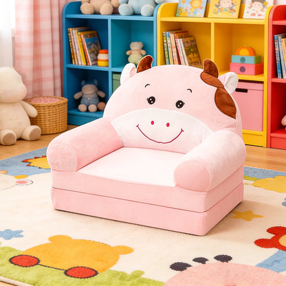 Foldable Kids Sofa Baby Seat Chair Foam Filled for Reading Relaxing Nursery Bedroom